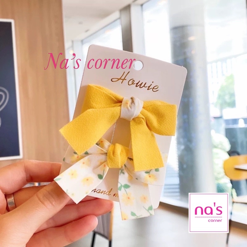 Set 2 Kẹp tóc hình nơ xinh xắn dễ thương dành cho nữ
