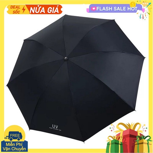 Ô Dù UV Bấm Tự Động 2 Chiều Cách Nhiệt Chống Tia Tử Ngoại Vải Tráng Phủ 5 Lớp Cao Cấp Xếp Gọn màu ngẫu nhiên