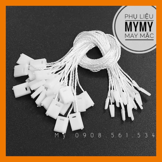 Dây tag treo nhãn mác khoảng 950-1100 sợi TRẮNG ĐEN - có sẵn MyPhulieu