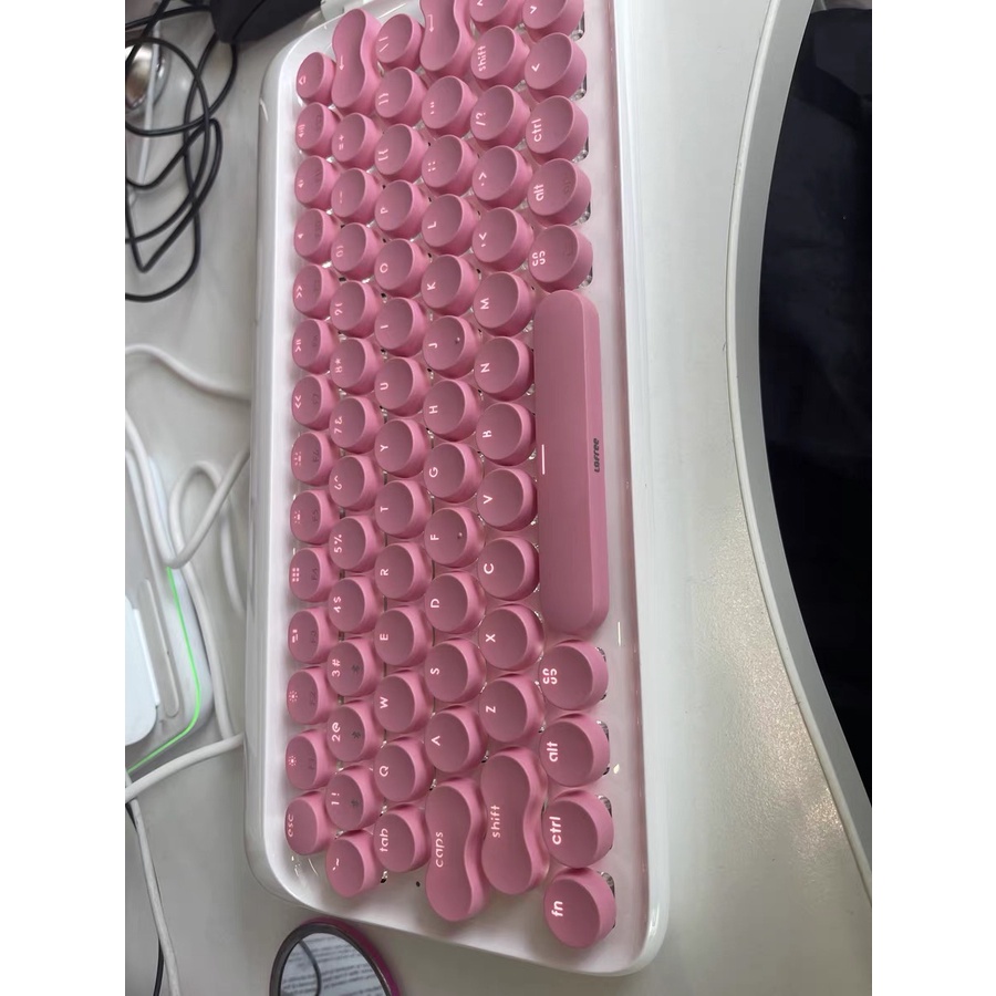 Bàn phím cơ không dây bluetooth Lofree bản giới hạn hoa anh đào hồng pastel chính hãng