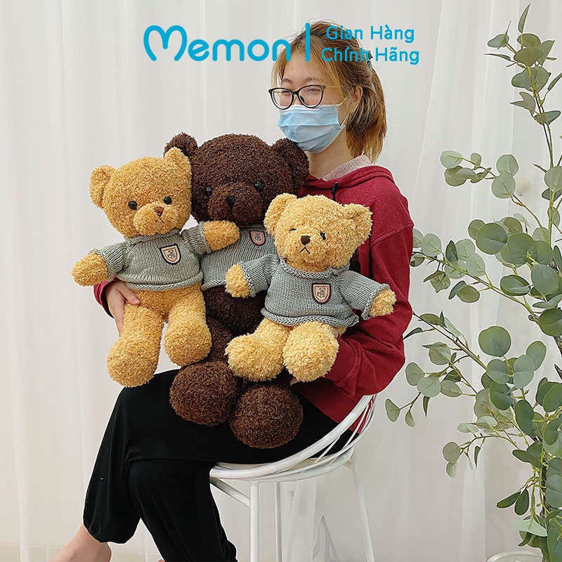 Gấu Bông Teddy Head Tales Nhồi Gòn Cao Cấp Memon