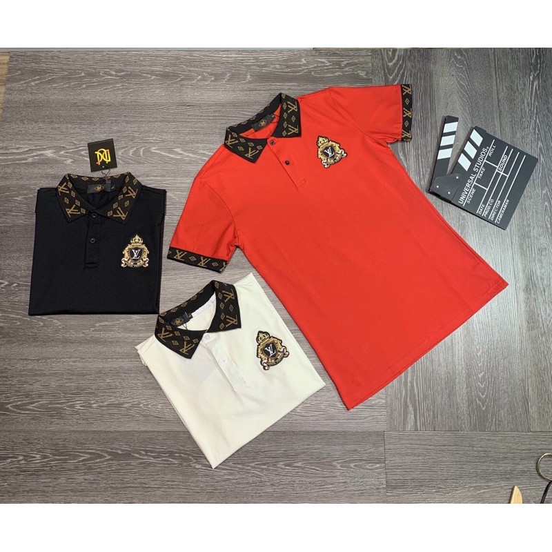 Áo Thun Nam Cổ Trụ Thêu Logo (chất liệu cotton,co dãn 4 chiều) | BigBuy360 - bigbuy360.vn