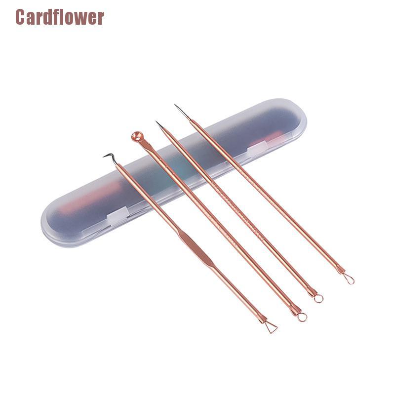 [Hàng mới về] Set 4 dụng cụ nặn mụn bằng thép không gỉ chất lượng cao tiện dụng