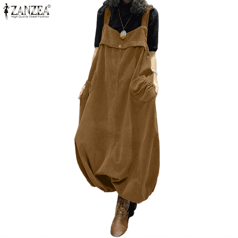 Bộ Áo Liền Quần Zanzea Cổ Vuông Thời Trang Sành Điệu Cho Nữ