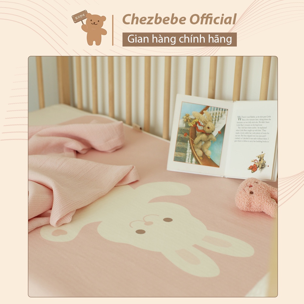 Tấm lót chống thấm cho bé 1 mặt chần bông có thể dùng thay đệm, an toàn cho da nhạy cảm Chezbebe