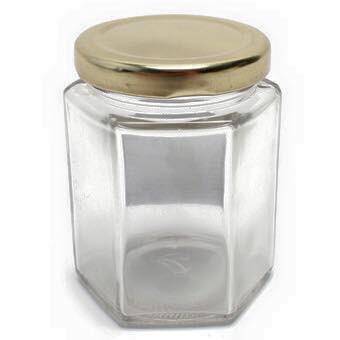 Hũ thủy tinh / Lọ thủy tinh lục giác đựng gia vị thực phẩm nắp thiếc 100ML | BigBuy360 - bigbuy360.vn