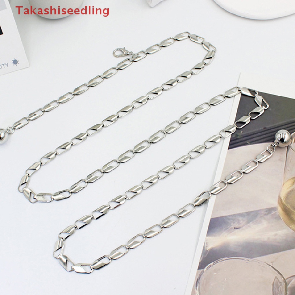 (Takashiseedling) Chuỗi Dây Xích Đeo Thắt Lưng Bằng Kim Loại Có Thể Điều Chỉnh Trang Trí Bikini Thời Trang Cho Nữ