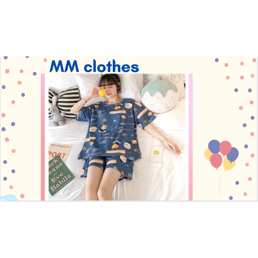(XẢ KHO) Bộ đùi mặc nhà hình thú dễ thương chất cotton thun sữa mát mùa hè/ bộ ngủ pyjama D02