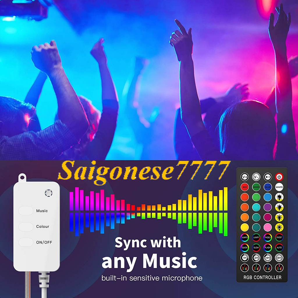 (10M 100 Bóng Đèn Cảm Ứng Âm Thanh) Đèn Led Xài Cổng U.S.B Dây Đèn Led Quấn Cây Trang Trí Tiệc Noel Lễ Tết