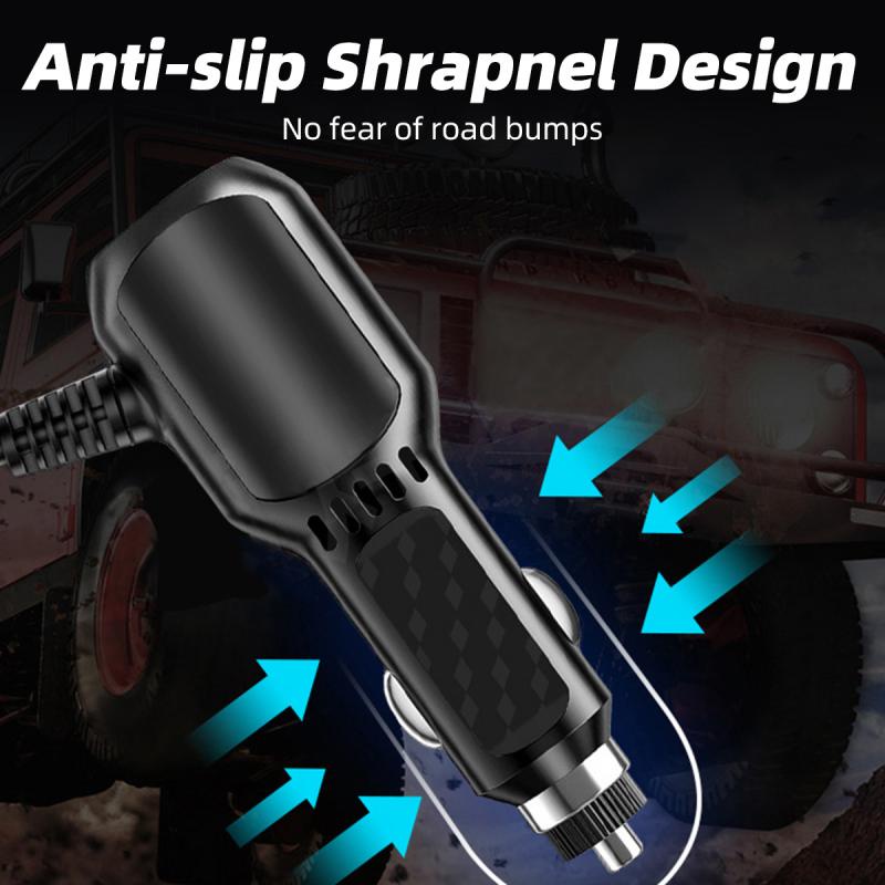 Tẩu sạc xe hơi Fonken 3.5M 5V 3.4A có 2 cổng Micro USB cho Camera DVR GPS đầu vào DC 8V-36V