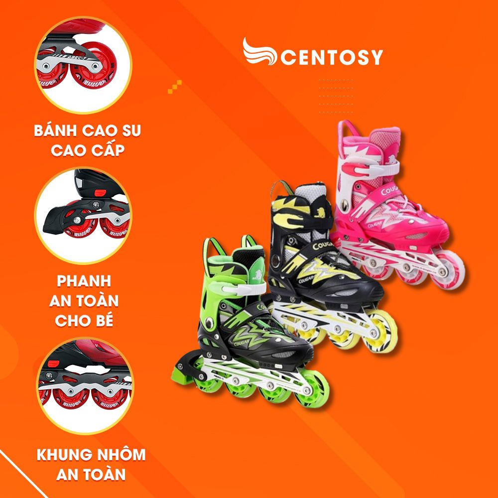 Giày Patin Trẻ Em  Cougar 835L - Có Form Giầy Chắc Chắn, Phanh Chân An Toàn