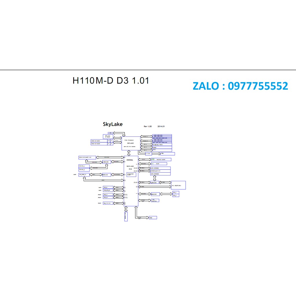 Schematic Mainboard Asus H110M-D D3 1.01 | WebRaoVat - webraovat.net.vn