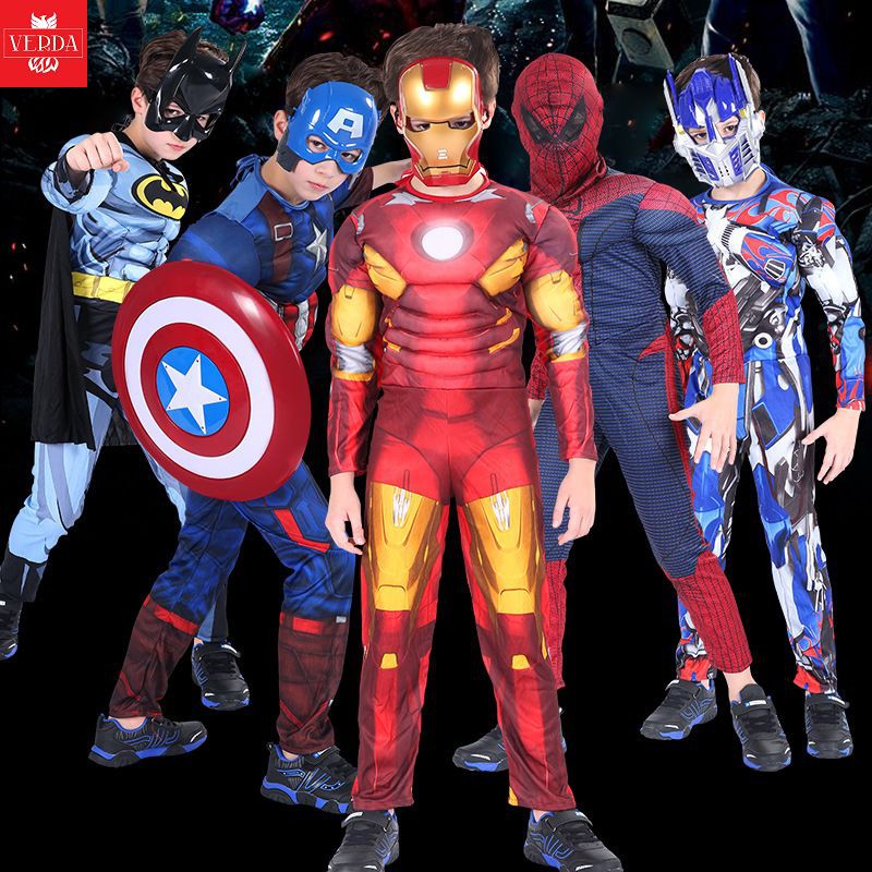 Quần áo siêu nhân bộ đồ bé hoá anh hùng người nhện dơi sắt spiderman captain ironman spider man super man batman trẻ em