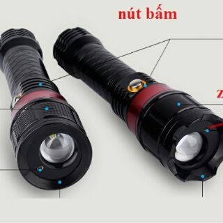 Đèn pin siêu sáng và laser tia đỏ 2 trong 1