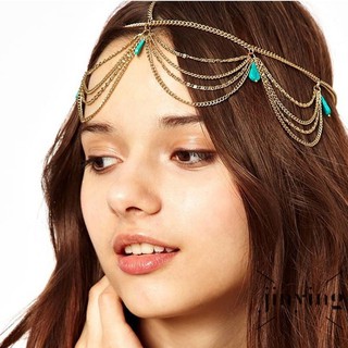 HEADCHAIN BOHO VÒNG TRANG SỨC DÂY CHUYỀN ĐỘI ĐẦU BOHEMIAN PHỐI ĐÁ
