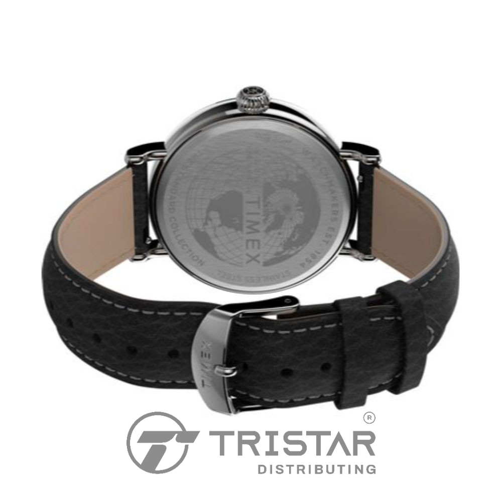 Mặc gì đẹp: [Chuẩn Auth] Đồng hồ Nam Timex Standard Leather Strap TW2T90900 - Đen Dây Da - Chính Hãng