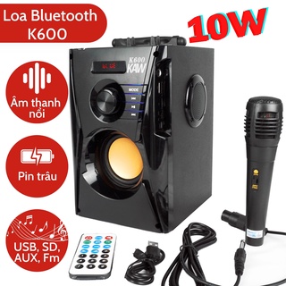 Loa Công Suất Lớn, Loa Hát Karaoke Bluetooth Cao Cấp KAW K600 [TẶNG KÈM MIC] - Âm Thanh 3 Trong 1, Bảo Hành Chính Hãng
