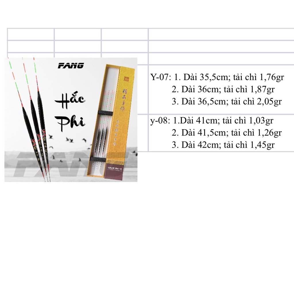 Bộ Phao Cỏ Câu Đài - Chuyên câu rô phi, chép, diếc - Fang Fishing - Bộ 3 quả kèm hộp