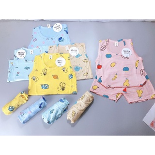 Bộ Ba Lỗ Thun Lạnh Minky Mom bé trai bé gái