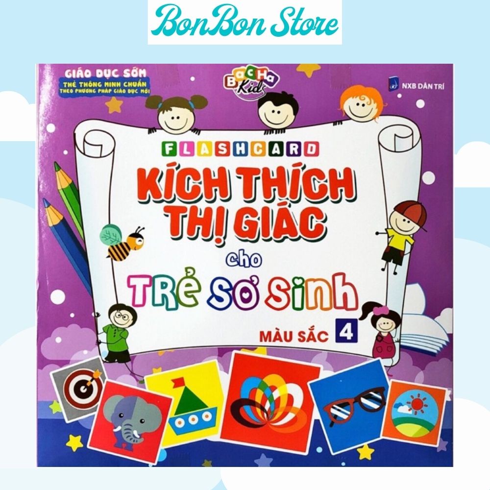 Thẻ Flashcard FREESHIP Kích Thích Thị Giác Cho Trẻ Sơ Sinh Tập 4 - Màu Sắc Dán Tường