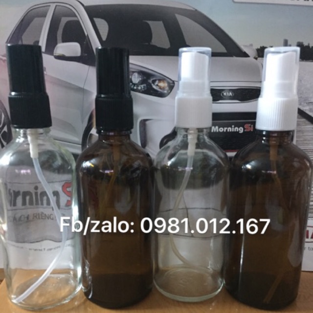 Combo 20c 30ml, 80c 20ml trong, nắp xịt trắng