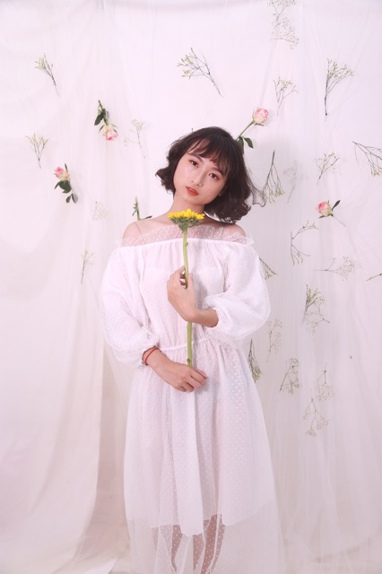 VÁY ĐI CHƠI/ĐI TIỆC - AMICHO DRESS - VÁY CHẤM BI REN | BigBuy360 - bigbuy360.vn