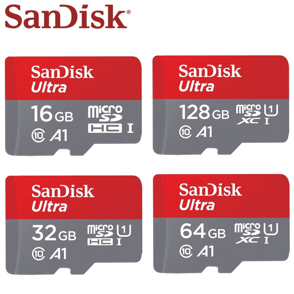 Thẻ Nhớ Micro Sd 64gb 100mb / S 32gb 128gb 256gb 256gb 200gb U1 Class 10 Sandisk 100%