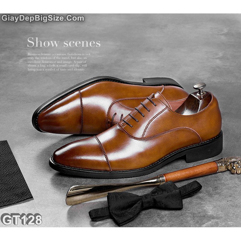 Giày da bò công sở giày tây big size cỡ lớn EU:45-46 cho nam chân to