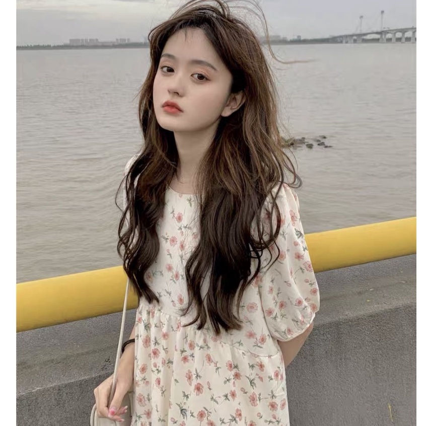 Đầm Hoa Nhí Vàng Hồng PEONYB Nữ [FREESHIP] 🌸 Váy midi dáng xòe dài bánh bèo tiểu thư mặc đi biển cá tính ulzzang 🌸 | BigBuy360 - bigbuy360.vn