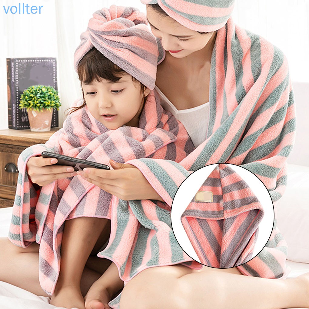 Khăn tắm vải nhung sợi nhỏ dày mềm mại nhanh khô tóc tiện dụng