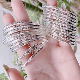 vòng bạc ta khắc tên đủ cỡ