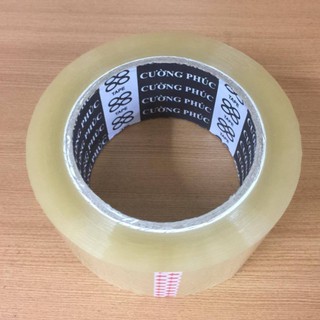 1 cuộn băng keo trong (đục) siêu dính,đóng hàng dán thùng 5F-100 yard