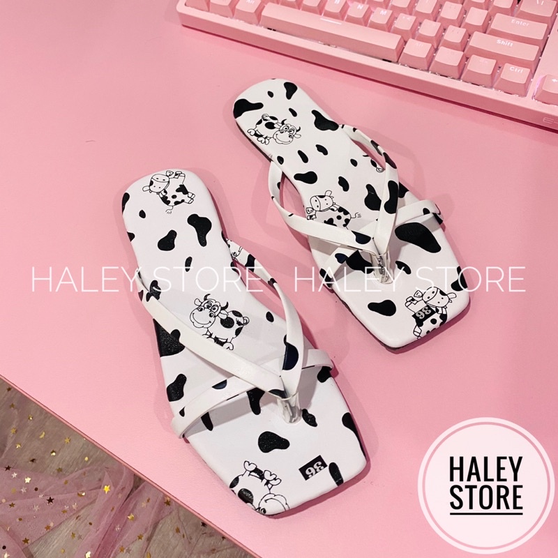 Dép kẹp dây bò sữa hot trend mùa hè 2021 HALEY STORE