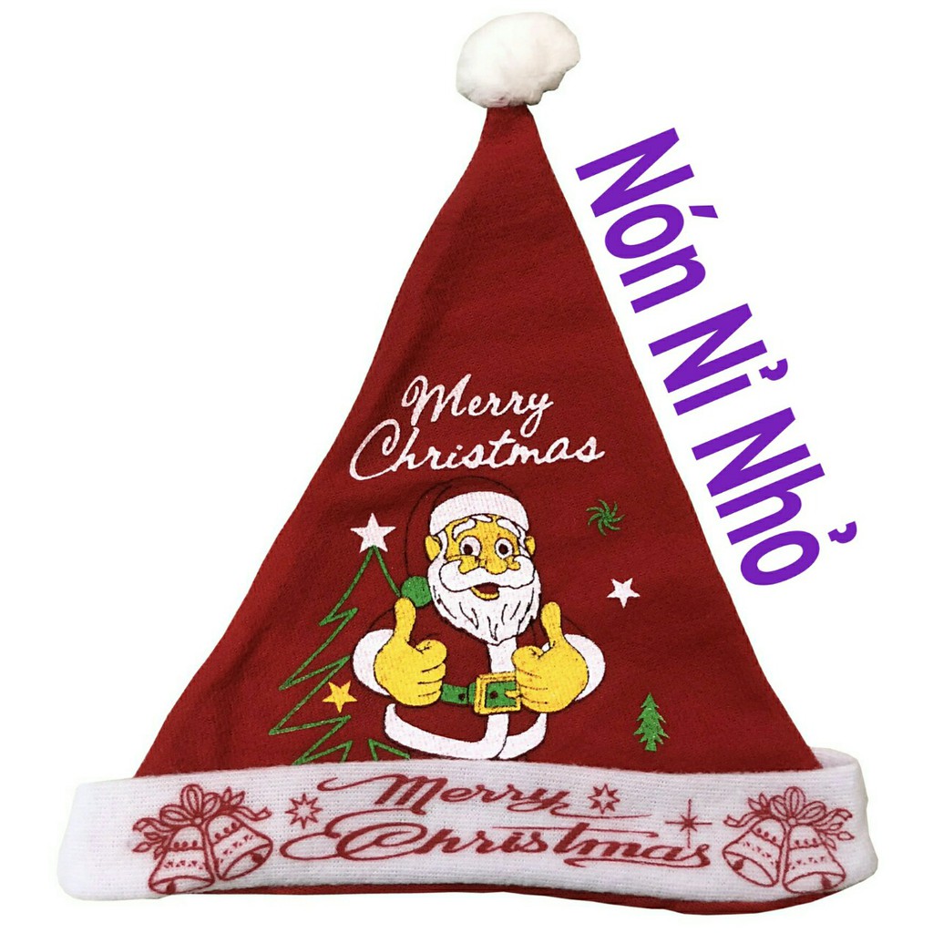 Mũ nón noel nỉ ( Nhỏ)