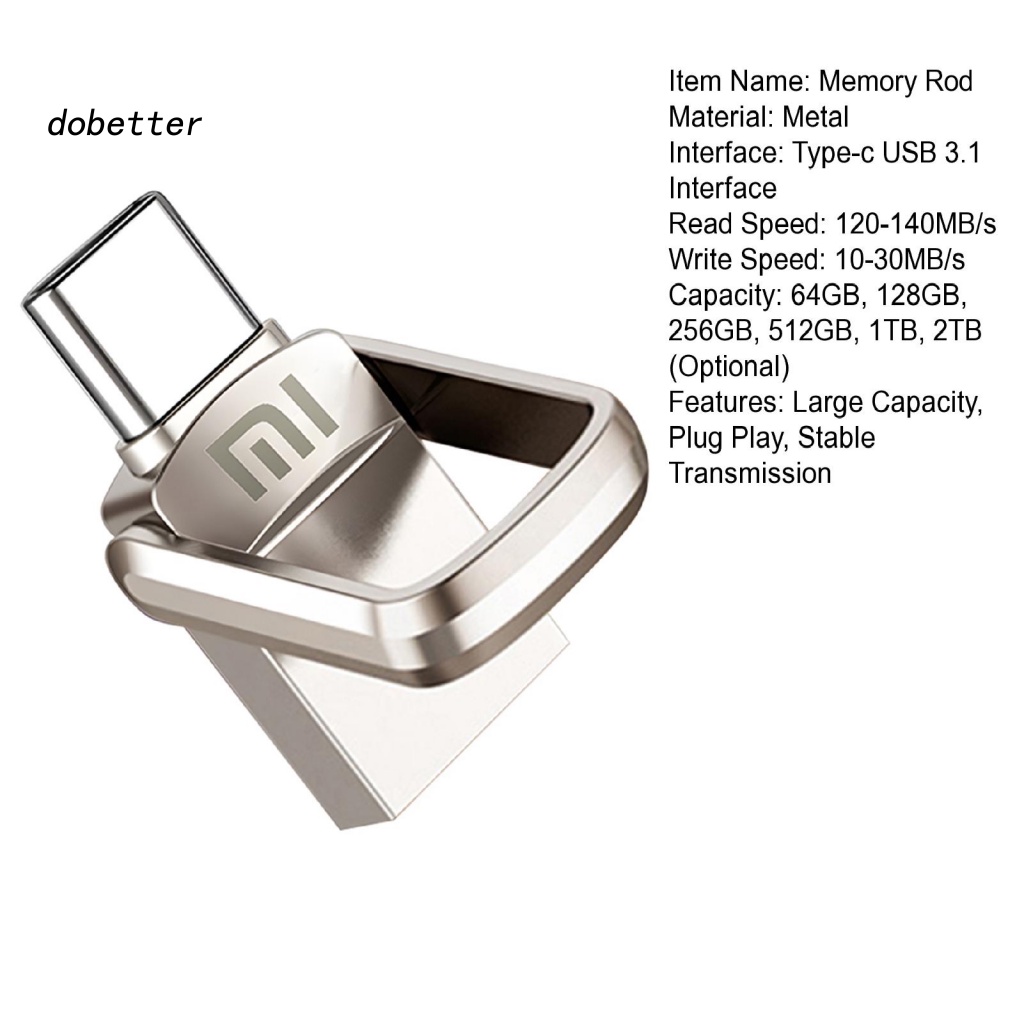 Usb 3.1 OTG 64GB 128GB 256GB 512GB 1TB 2TB Type-C Bằng Kim Loại Cho Điện Thoại