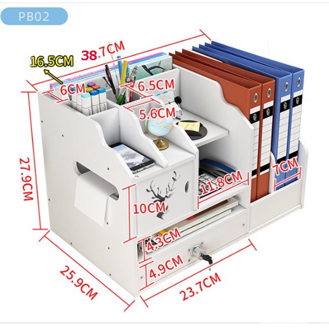 [ Hỏa tốc] Kệ Sách Văn Phòng Bằng Nhựa Trắng Chống Mối Mọt Cho Chị Em Công Sở