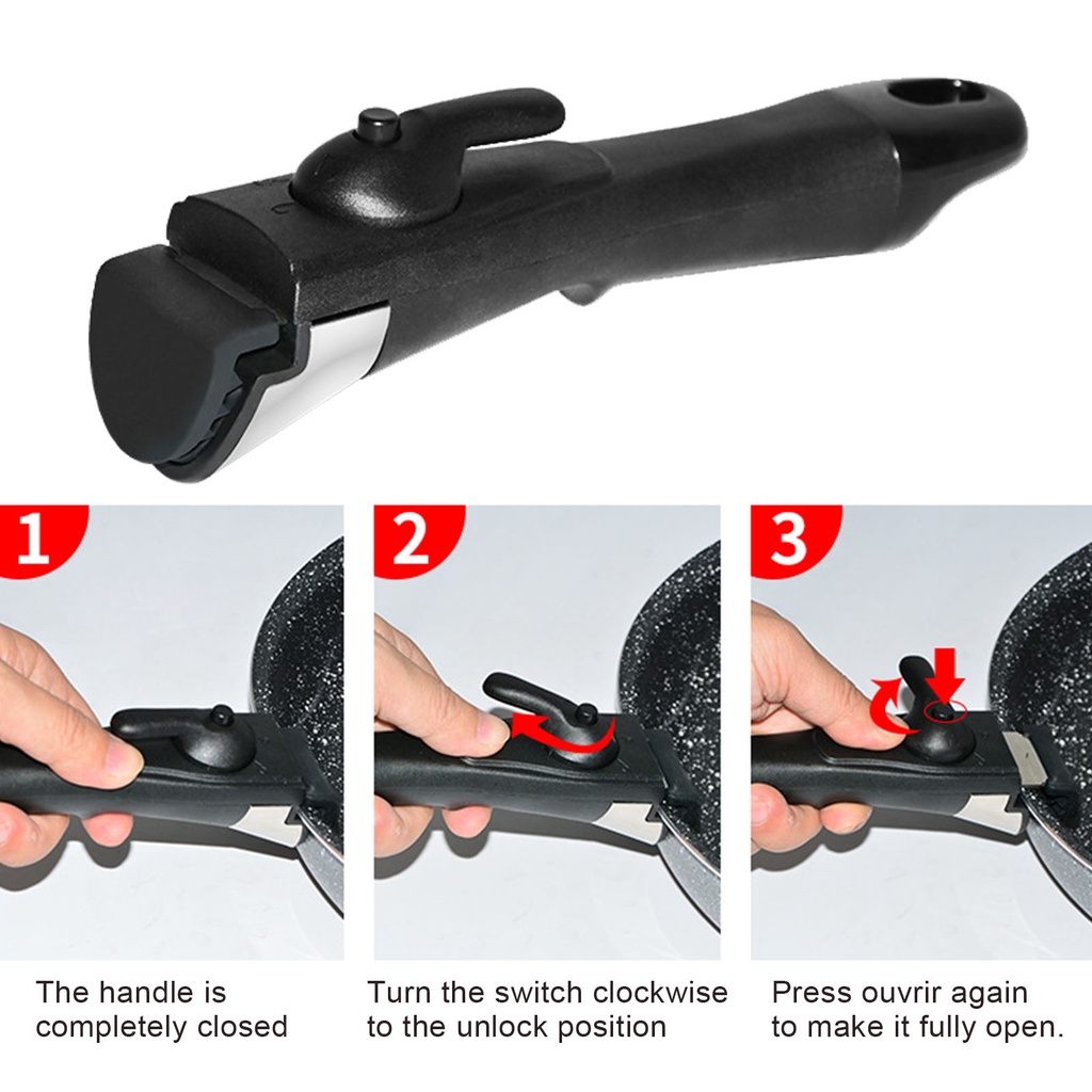 Kẹp Nhấc Nồi Bằng PU Có Thể Tháo Rời Tiện Dụng Cho Wok Pan