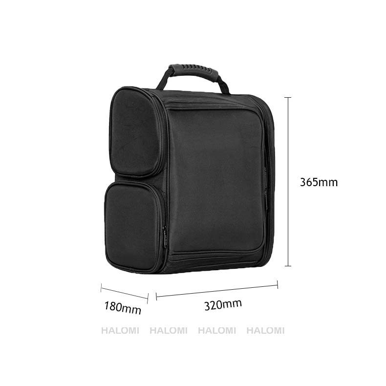 Cốp Balo đựng đồ trang điểm HALOMI bằng vải dù chống nước gồm các túi nhỏ chứa đồ