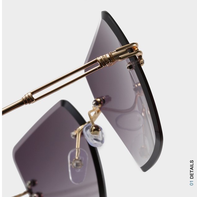 Kính râm thiết kế dáng vuông màu gradient sành điệu trẻ trung cho nữ