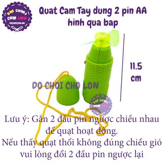 Đồ chơi quạt cầm tay hình trái bắp ngô dùng pin 868B