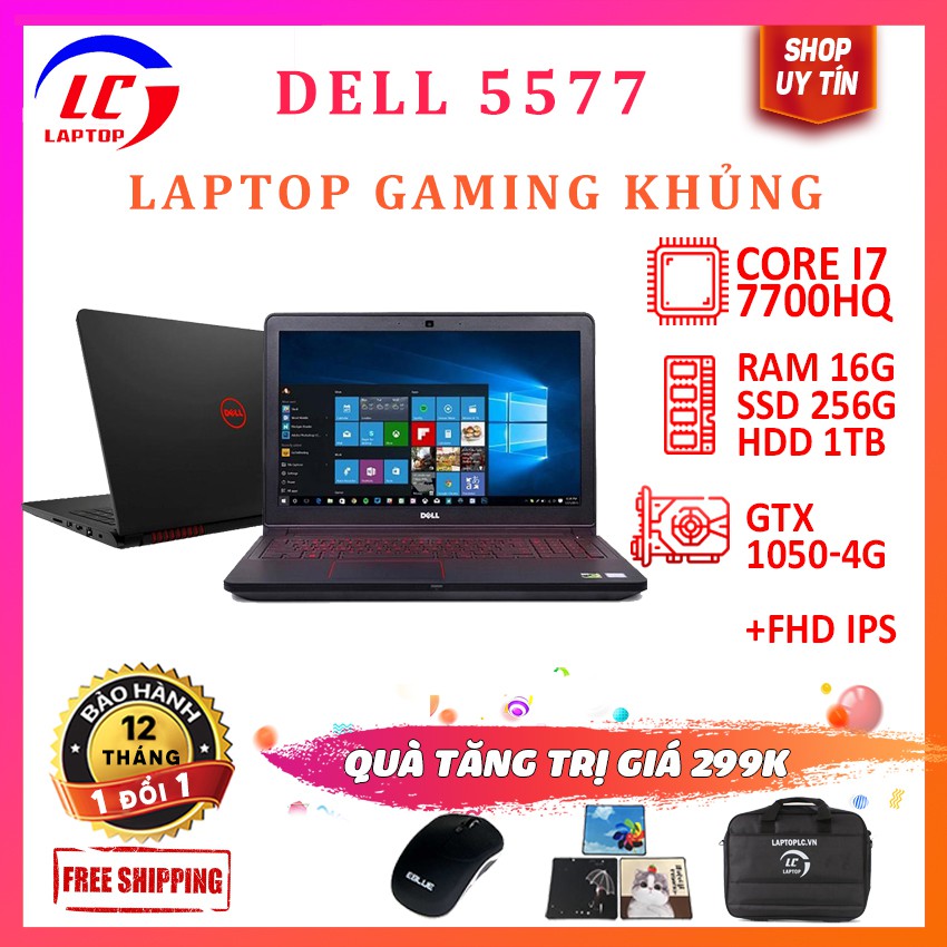 Laptop gaming dell 5577 core i7,i5 chơi game thiết kế giá rẻ - laptop cũ chơi game cơ bản giá rẻ