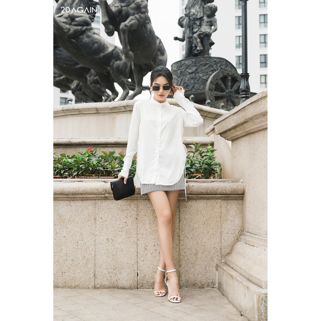 [Mã WABRM50 giảm 15% đơn 99k] Áo sơ mi dây buộc sườn AGAIN ASA1475 | BigBuy360 - bigbuy360.vn