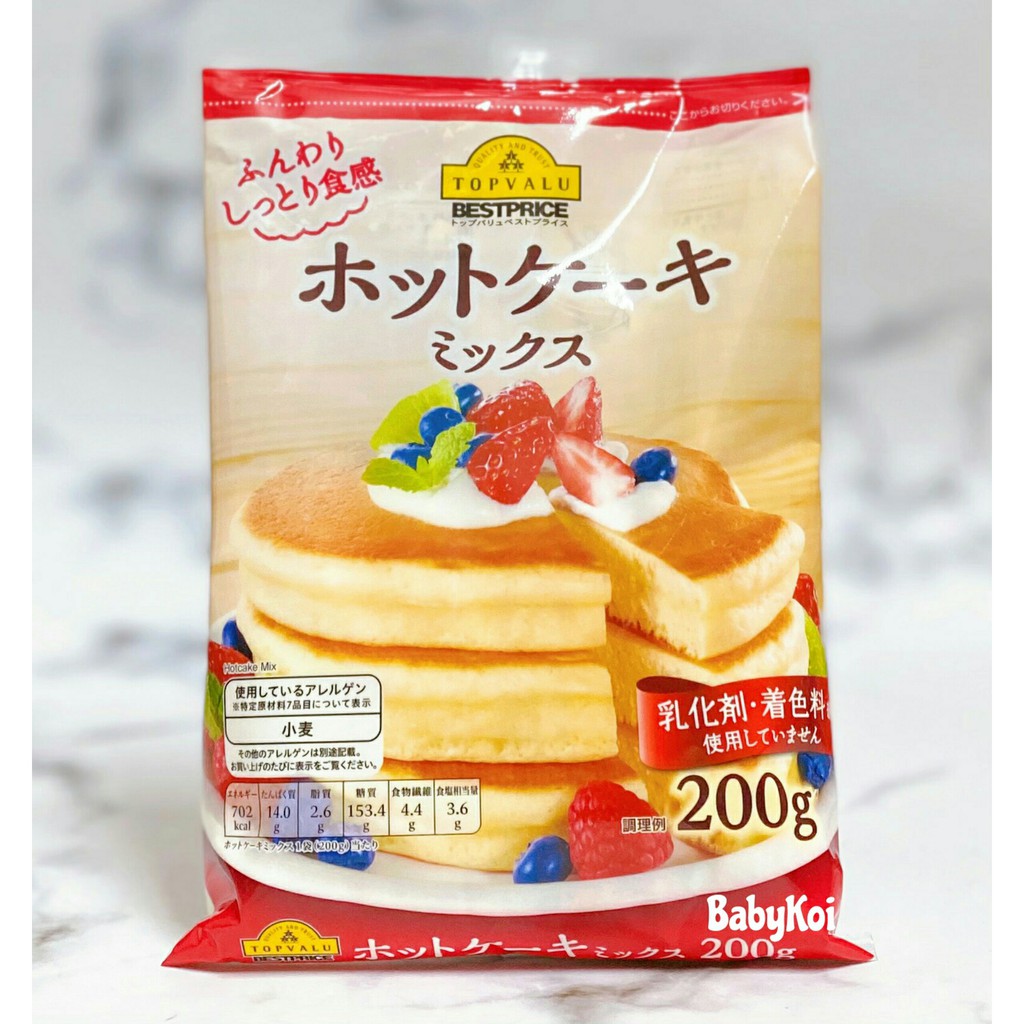 Bột làm bánh ăn dặm Pancake-Morinaga và Hotcake-Top Valu (date 2023)