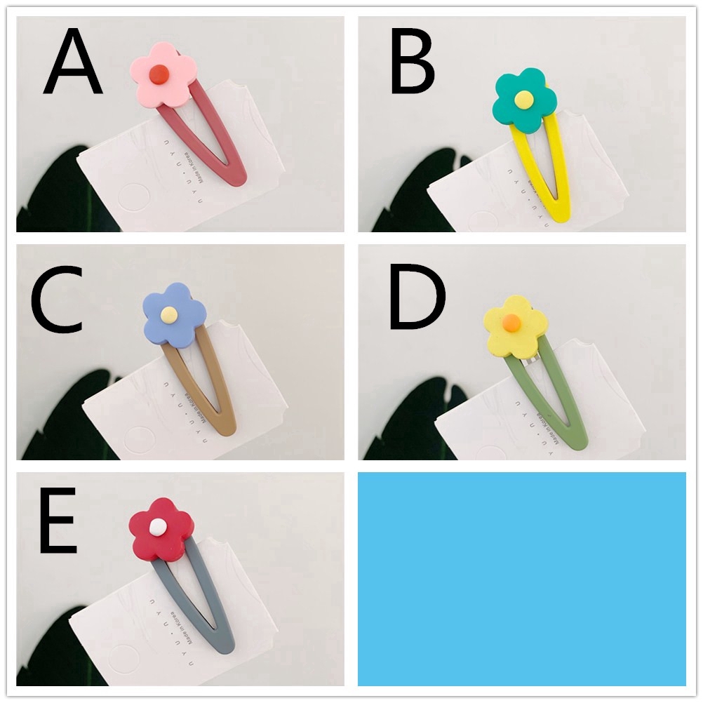 Kẹp tóc hoa màu sắc dễ thương dành cho bé gái
