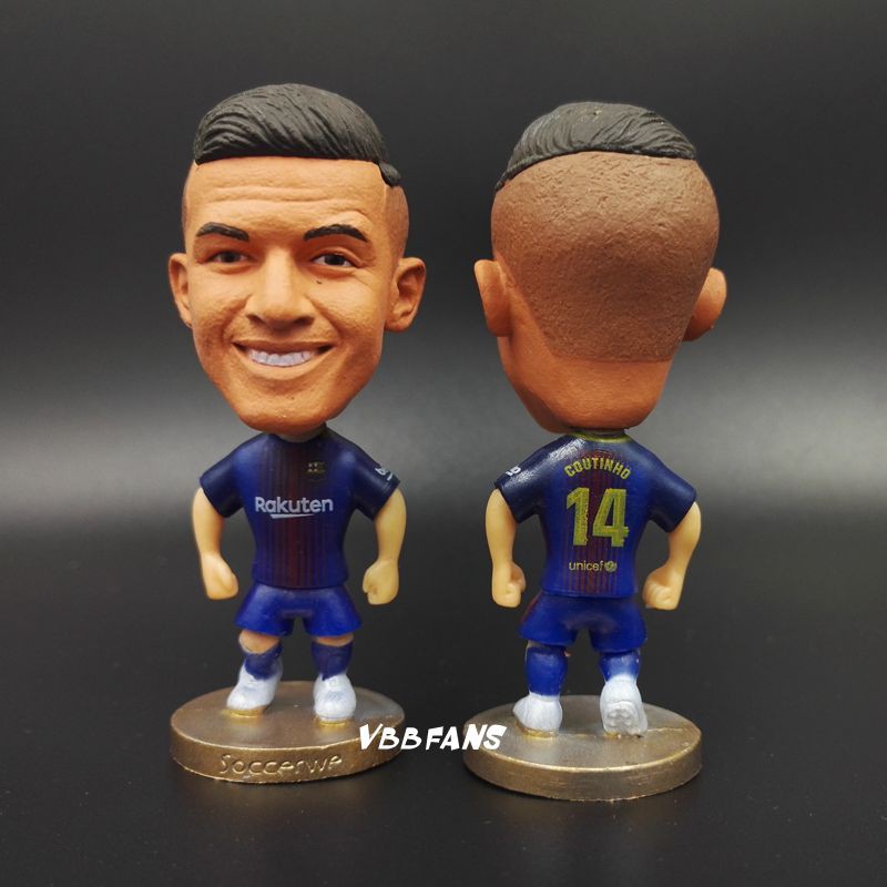 Mô hình nhân vật Ronaldinho Suarez Eto'o Iniesta Souvenir trong Barcelona