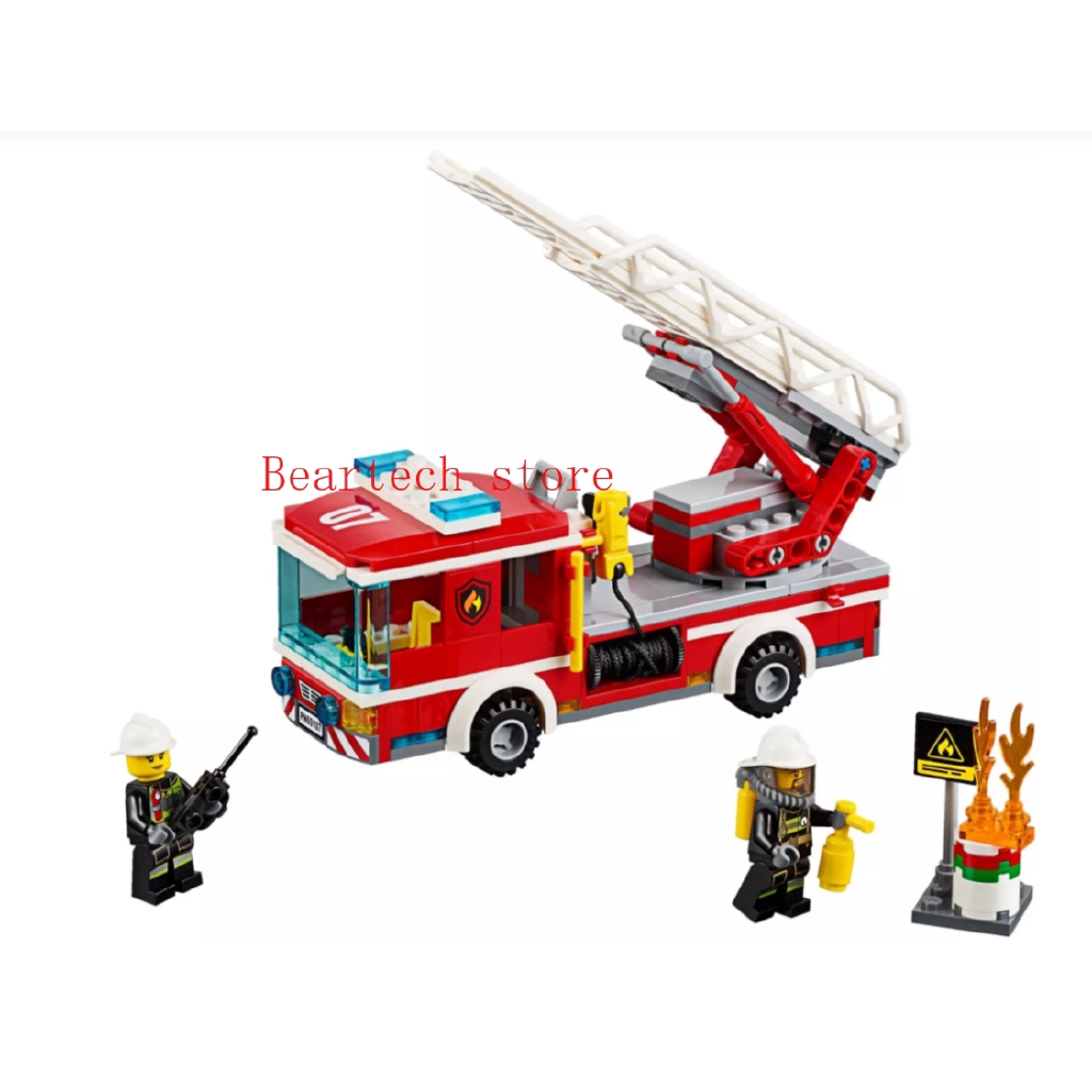 10828  BELA City Fire FIRE LADDER TRUCK Compatible Lego 60107 Building Blocks Bricks Toys DIY Education