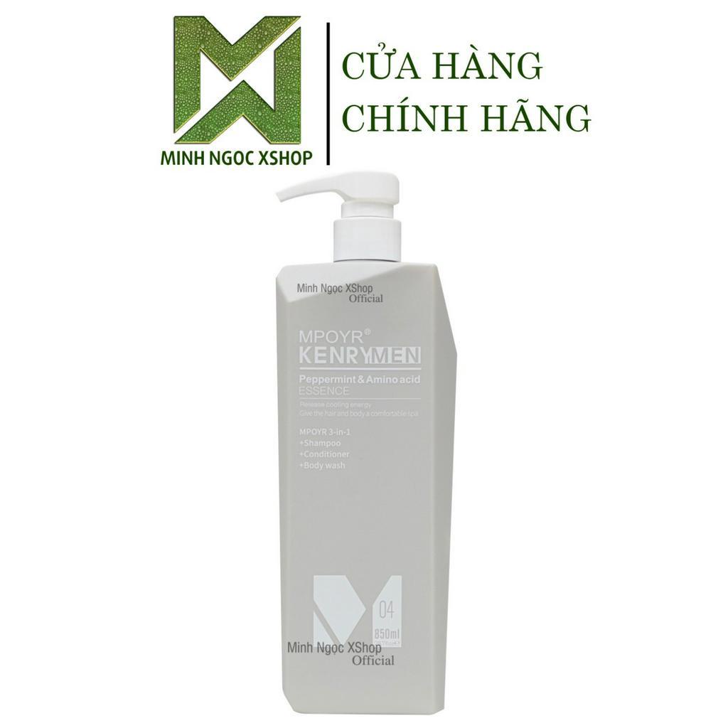 Tắm gội xả 3 trong 1 Kenry Men Mpoyr 850ML