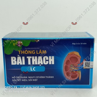 Thông lâm bài thạch LC hộp 50 viên