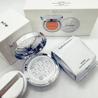 Phấn nước cushion Sulwhasoo snowise mầu 21-hồng tự nhiên gồm vỏ gương và 2 lõi