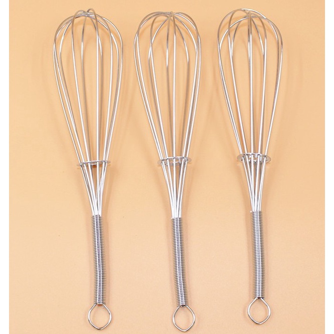 Dụng cụ đánh trứng cầm tay, Cây phới đánh trứng, khuấy trộn bột, đánh bông kem bơ bằng inox - Gia dụng Homewares